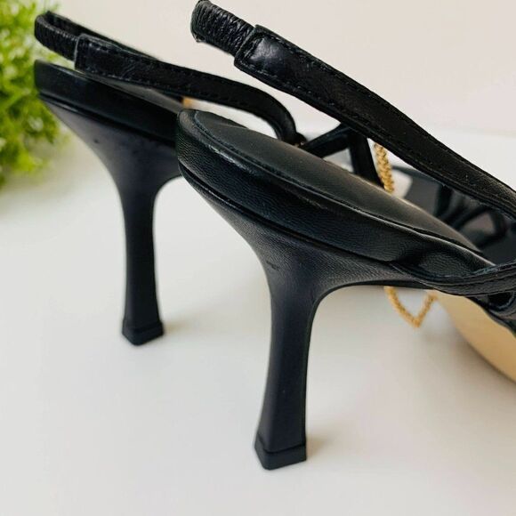 Alias Mae Levi Sandal Heel 37EU / 6US in Black Open Square Toe $165 - Picture 6 of 9